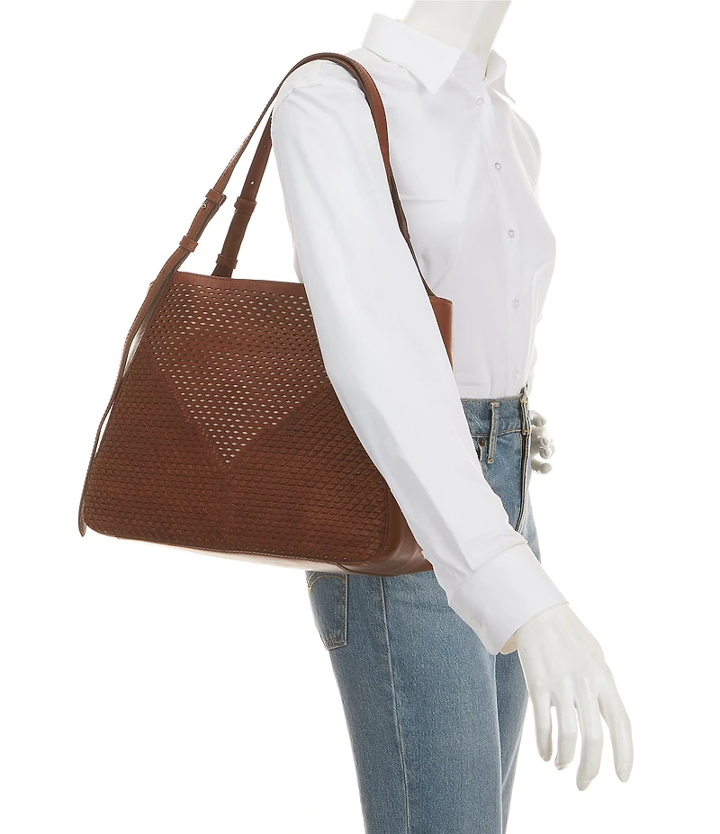 Frye Woven Perforated Jennie Tote Bag