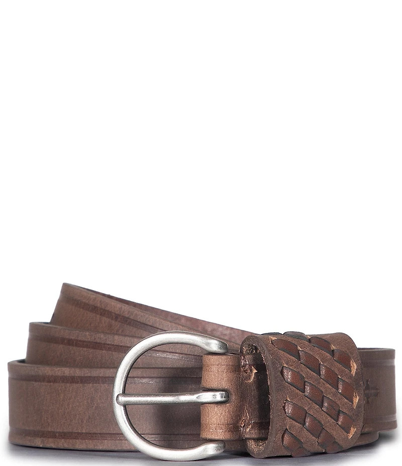 Frye Woven Perforated Leather Belt