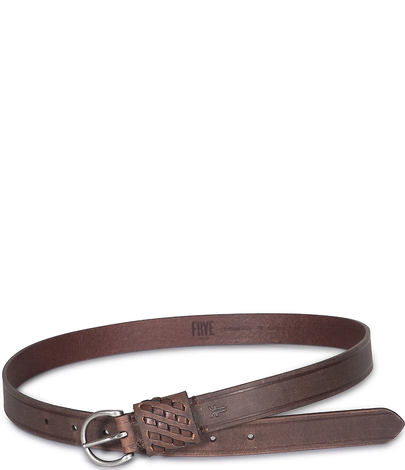 Frye Woven Perforated Leather Belt