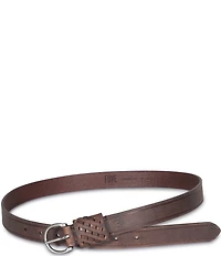 Frye Woven Perforated Leather Belt