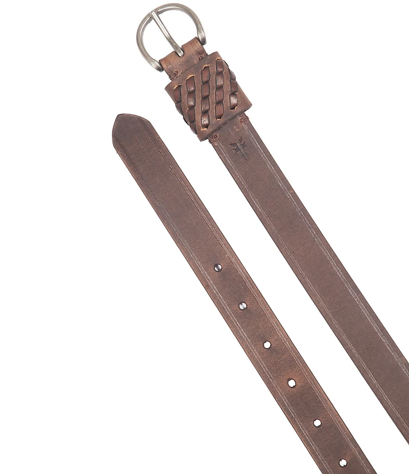 Frye Woven Perforated Leather Belt