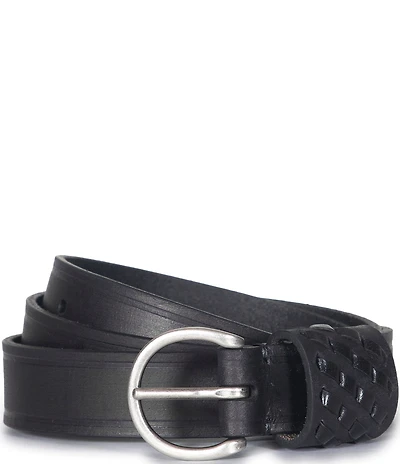 Frye Woven Perforated Leather Belt