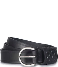 Frye Woven Perforated Leather Belt