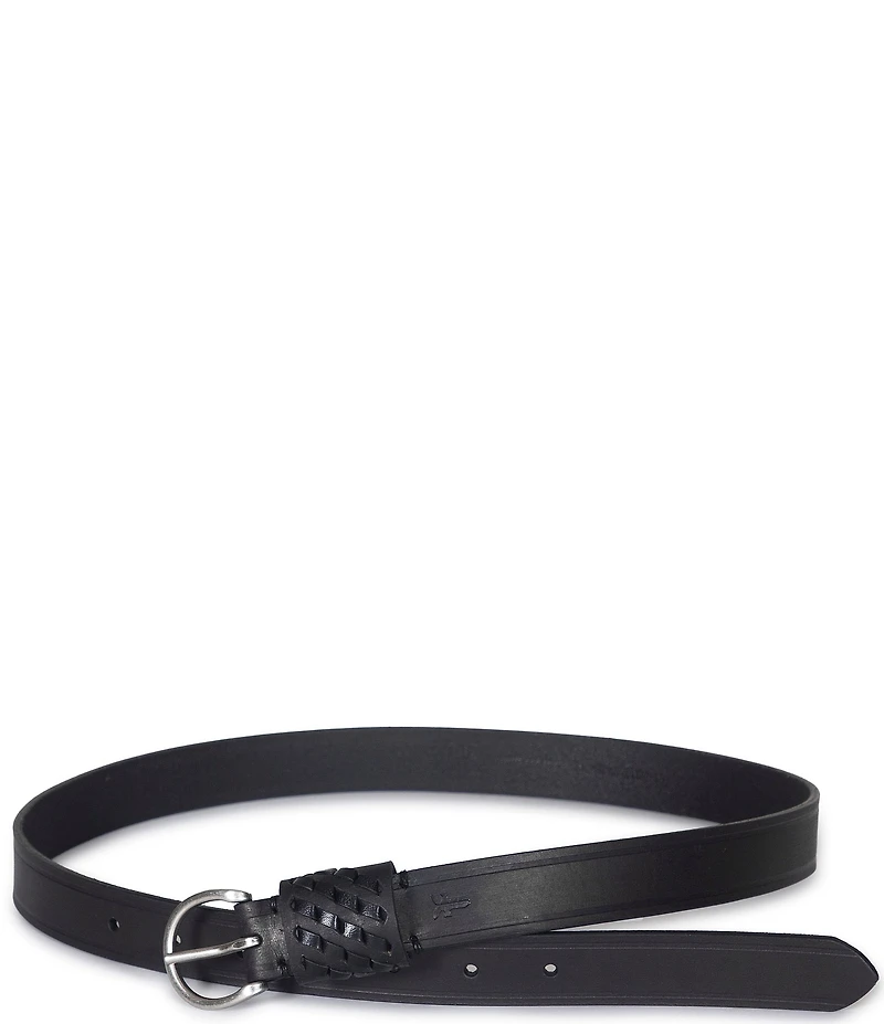 Frye Woven Perforated Leather Belt