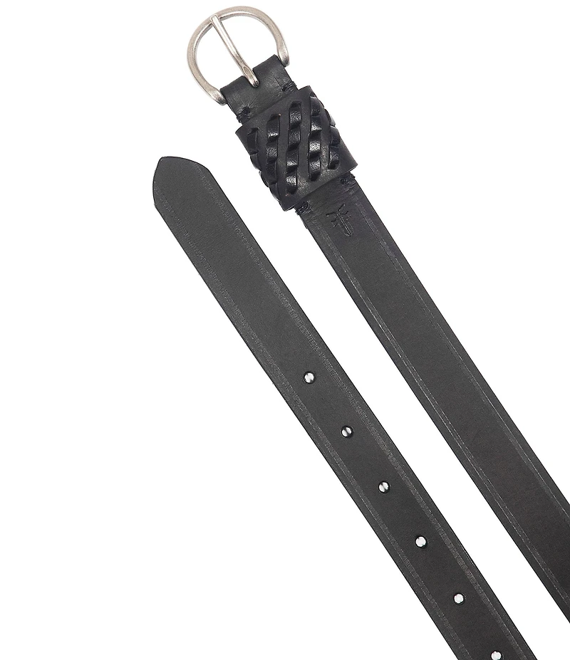 Frye Woven Perforated Leather Belt