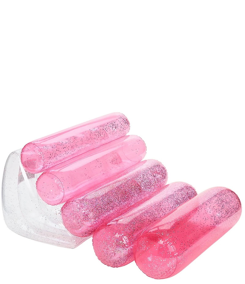 Funboy Clear Glitter Chaise Lounger Pool Float