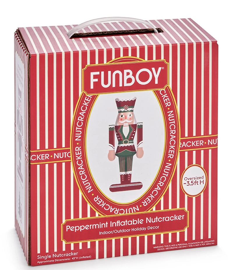 Funboy Inflatable Peppermint Nutcracker Decor