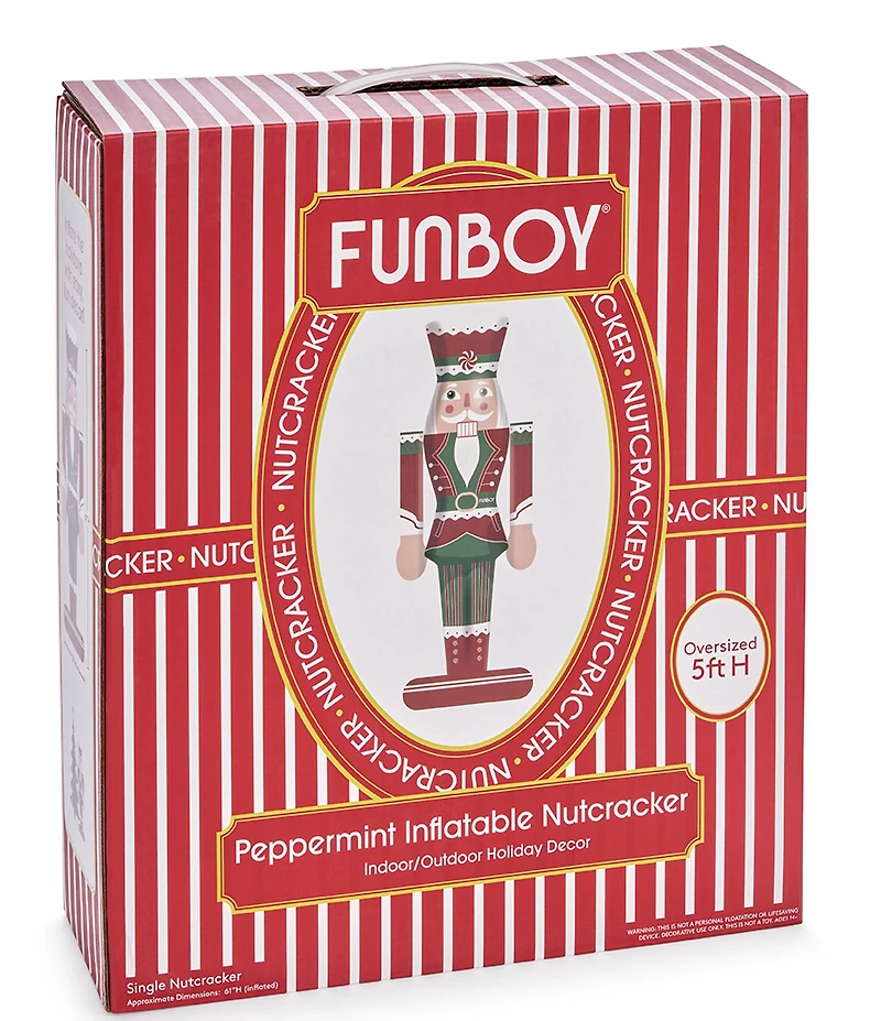 Funboy Inflatable Peppermint Nutcracker Decor