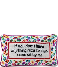 Furbish Come Sit By Me Needlepoint Pillow