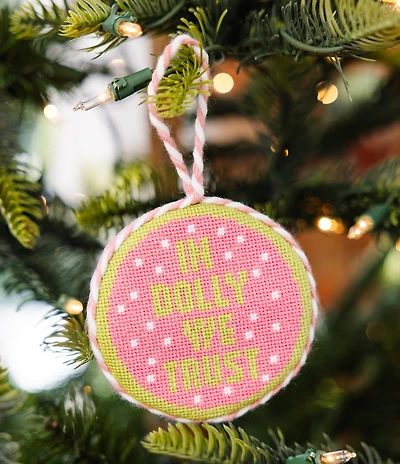 Furbish Holiday Collection In Dolly We Trust Needlepoint Ornament