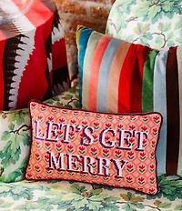 Furbish Holiday Collection Let's Get Merry Needlepoint Pillow