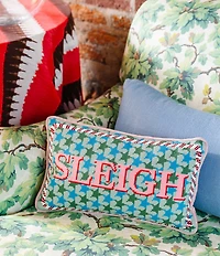 Furbish Holiday Collection Sleigh Needlepoint Pillow