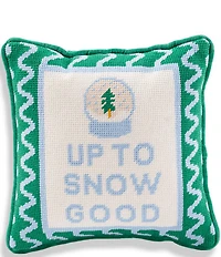 Furbish Holiday Collection Snow Good Needlepoint Pillow
