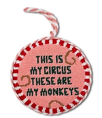 Furbish Holiday Collection This Is My Circus Needlepoint Ornament