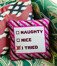 Furbish I Tried Needlepoint Pillow