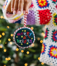 Furbish Merry & Bright Needlepoint Ornament