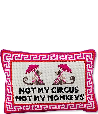 Furbish Not My Circus Needlepoint Pillow