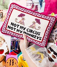 Furbish Not My Circus Needlepoint Pillow