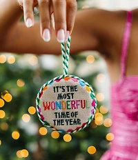 Furbish Wonderful Time Needlepoint Ornament