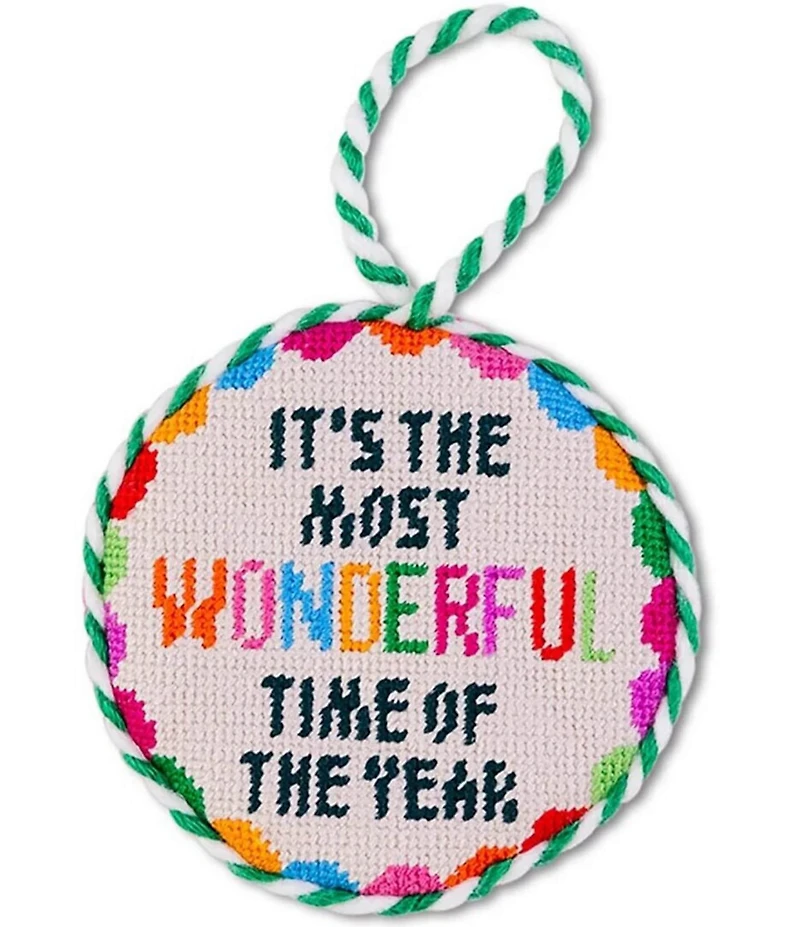 Furbish Wonderful Time Needlepoint Ornament