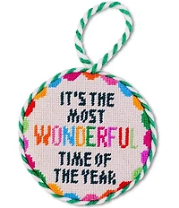 Furbish Wonderful Time Needlepoint Ornament