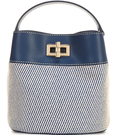 Furla Amelia Canvas Mini Bucket Bag