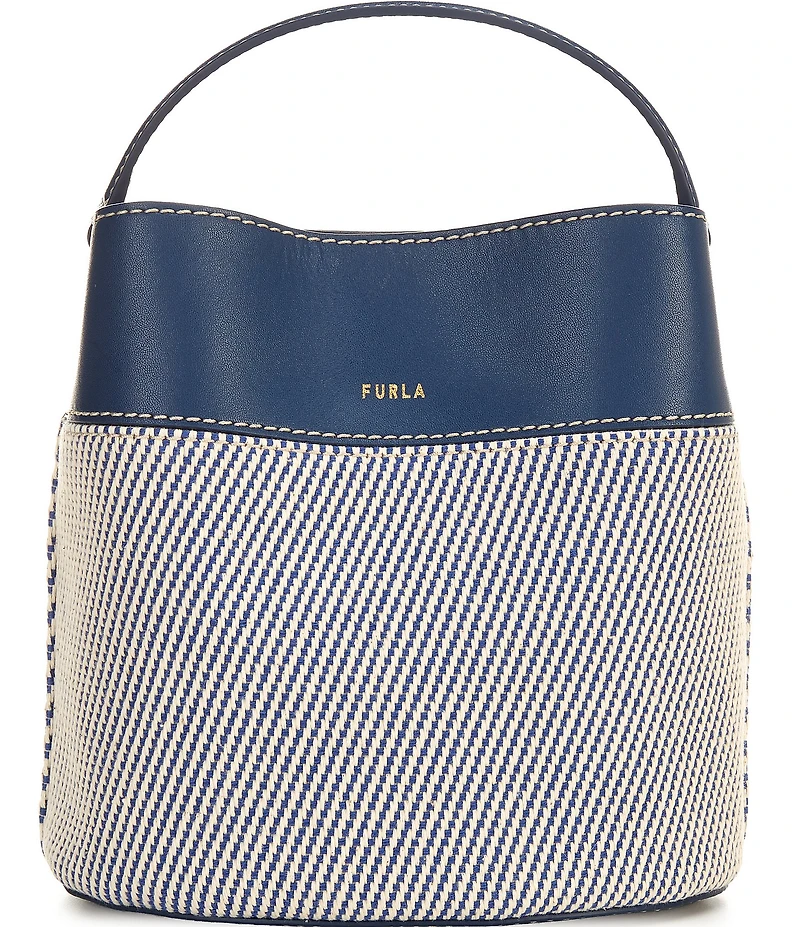 Furla Amelia Canvas Mini Bucket Bag