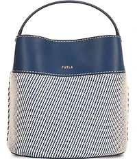 Furla Amelia Canvas Mini Bucket Bag