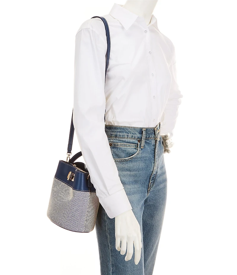 Furla Amelia Canvas Mini Bucket Bag