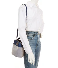 Furla Amelia Canvas Mini Bucket Bag