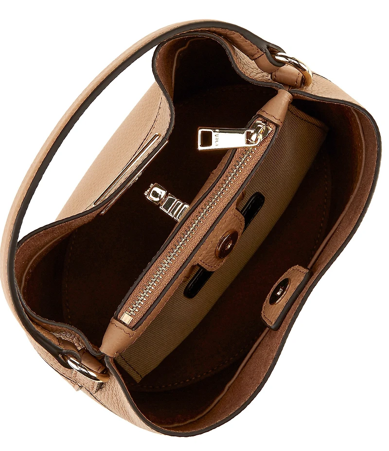 Furla Amelia Canvas Handle Mini Bucket Bag