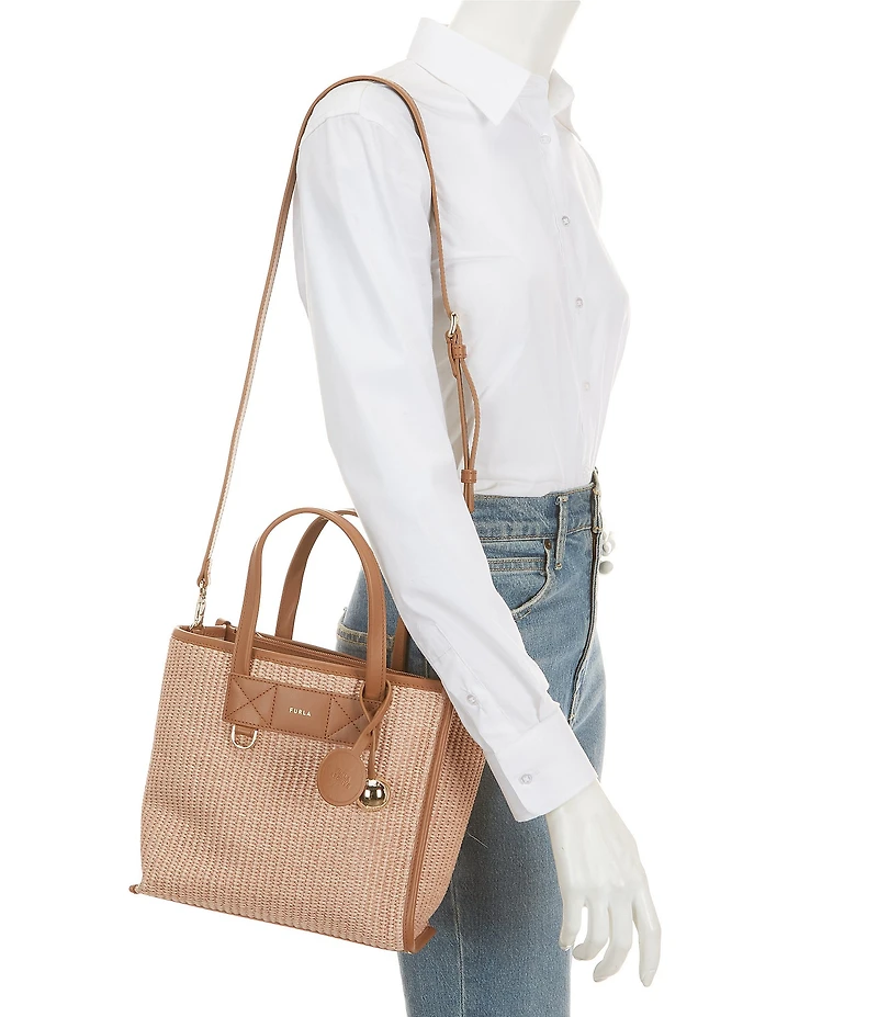 Furla Divide It Small Woven Tote Bag