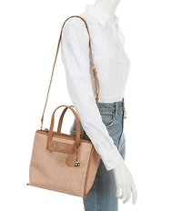 Furla Divide It Small Woven Tote Bag