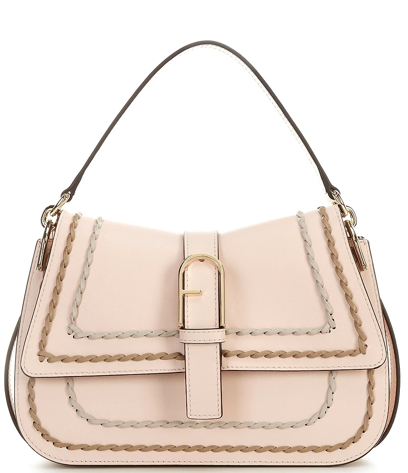Furla Flow Medium Belt Buckle Top Handle Shoulder Bag