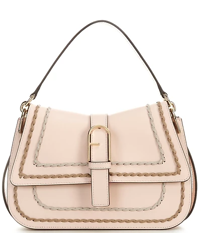 Furla Flow Medium Belt Buckle Top Handle Shoulder Bag