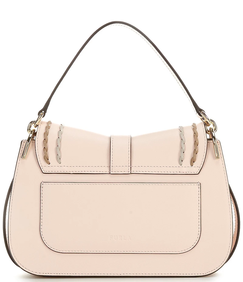 Furla Flow Medium Belt Buckle Top Handle Shoulder Bag