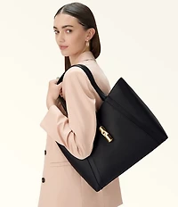 Furla Goccia Large Leather Tote Bag