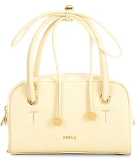 Furla Poppy Mini Dome Double Handle Ribbon Charm Shoulder Bag