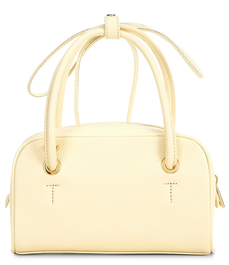 Furla Poppy Mini Dome Double Handle Ribbon Charm Shoulder Bag