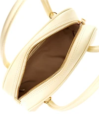 Furla Poppy Mini Dome Double Handle Ribbon Charm Shoulder Bag