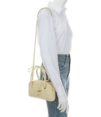 Furla Poppy Mini Dome Double Handle Ribbon Charm Shoulder Bag