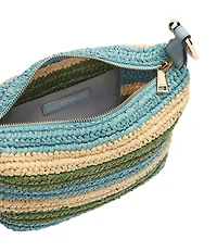 Furla Tonie Crochet Raffia Mini Hobo Bag