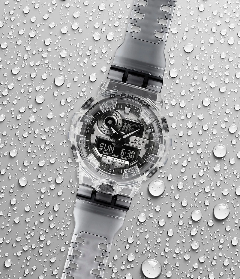 G-Shock Ana Digi Clear Skeleton Shock Resistant Watch