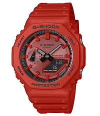 G-Shock Men's 2100 Series Slim Red Ana Digi Bio Based Resin Strap Watch