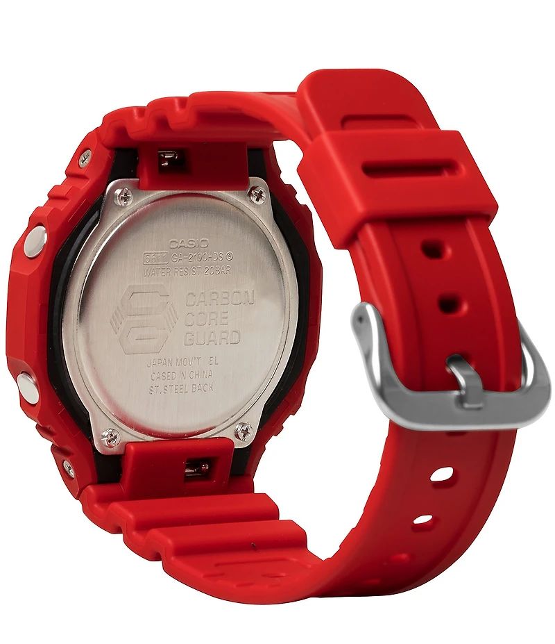 G-Shock Men's 2100 Series Slim Red Ana Digi Bio Based Resin Strap Watch