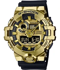 G-Shock Men's Ana-Digi Black Resin Strap Gold Case Watch