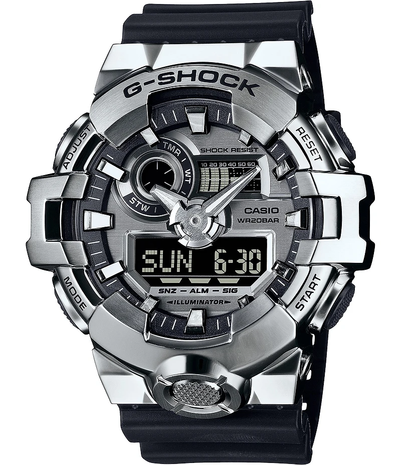 G-Shock Men's Ana-Digi Black Resin Strap Stainless Steel Case Watch