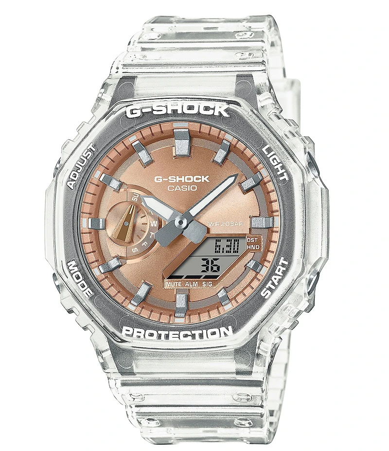 G-Shock Men's Ana-Digi Clear Resin Strap Watch