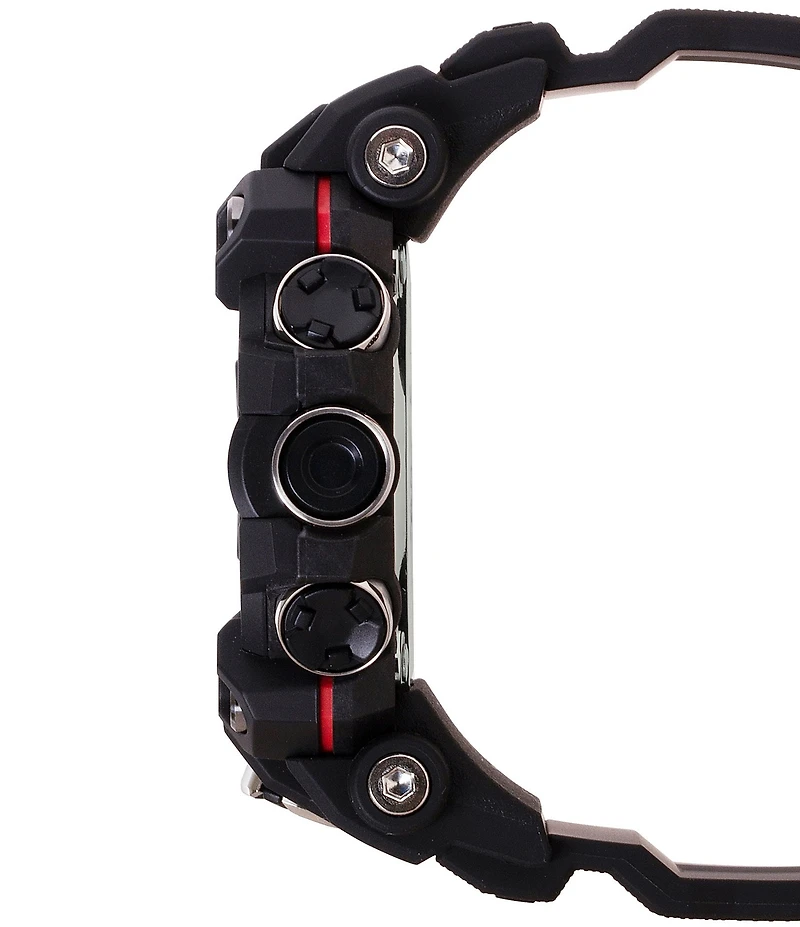 G-Shock Men's Digital Black Resin Strap and Red Detailed Watch