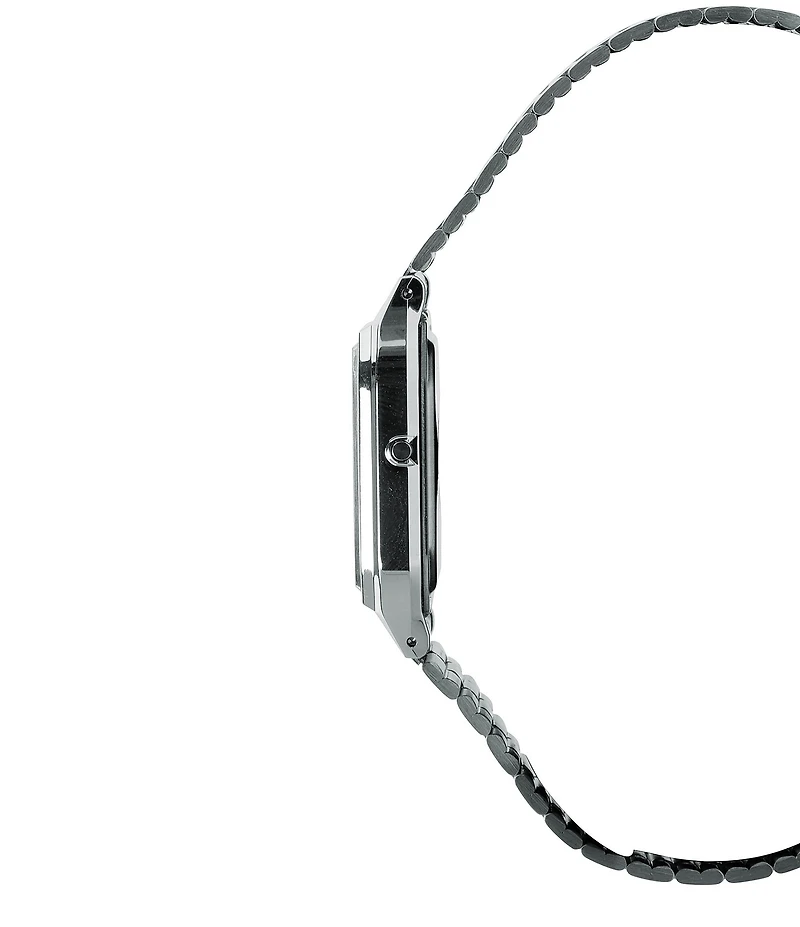 G-Shock Unisex Casio Ana-Digi Solid Stainless Steel Green Dial Bracelet Watch